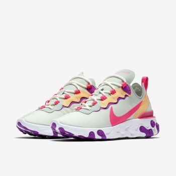 Nike React Element 55 - Női Utcai Cipő - Lila/Arany/Rózsaszín